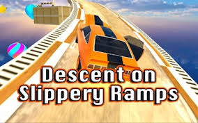 Slippery Descent By Car